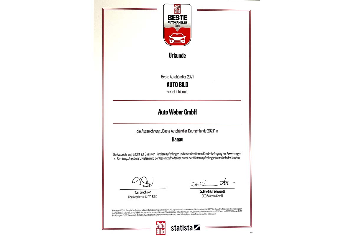 Ausgezeichnet: Ihr bester Autohändler 2021