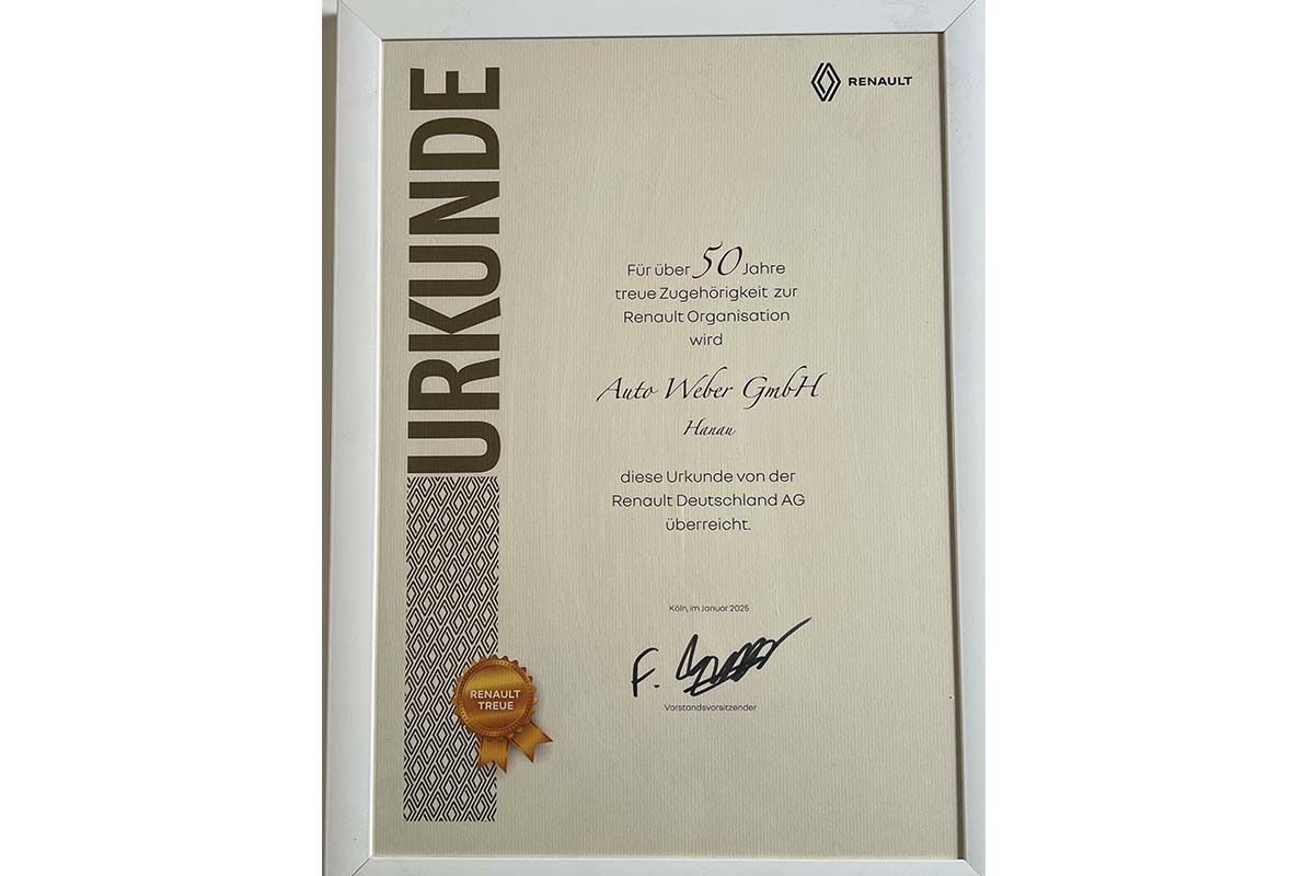 Auszeichnung zum 50-jährigen Jubiläum