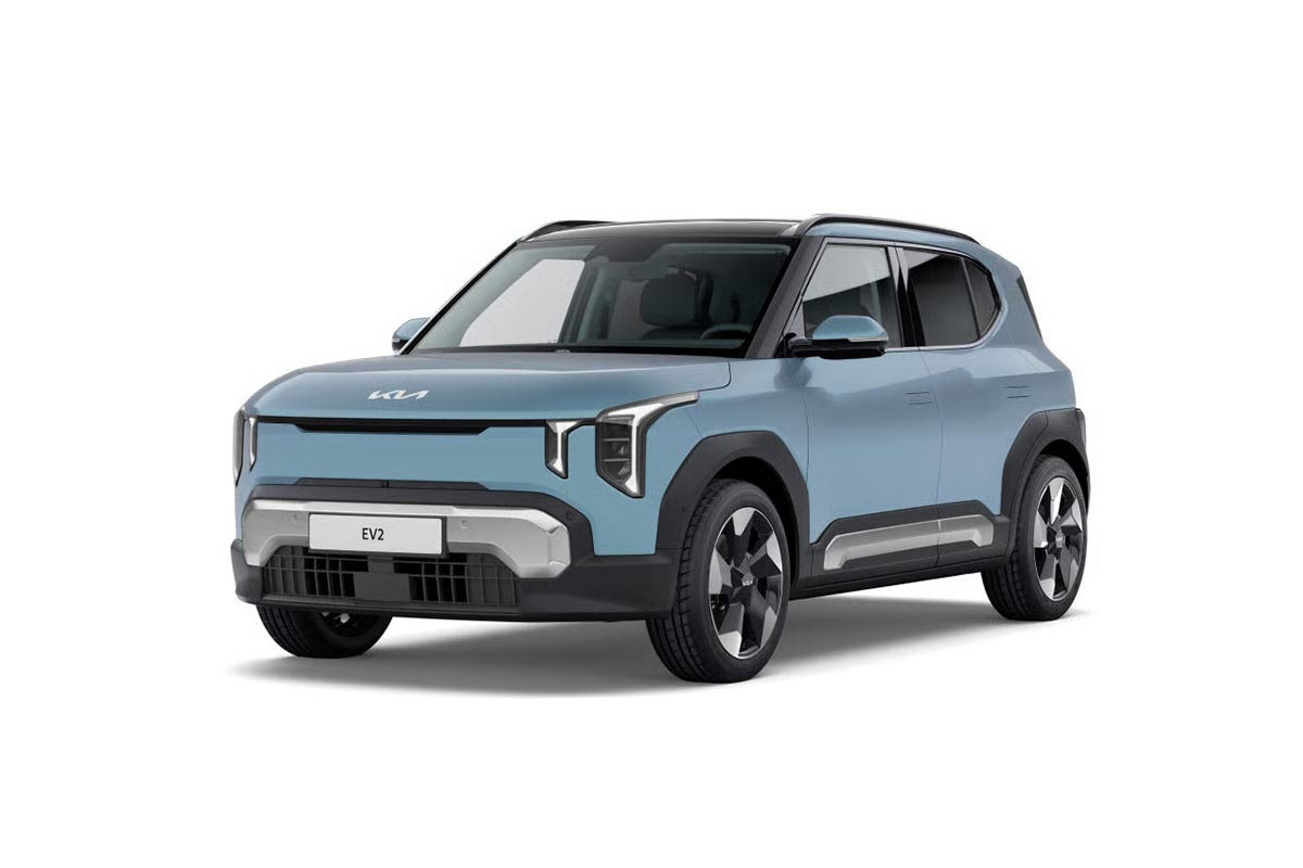 zu sehen: Kia EV2 in Frostblau