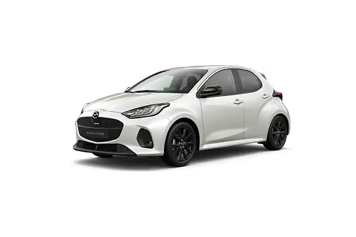 weißer Mazda 2
